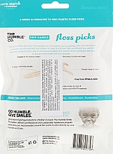 Wykałaczki z nicią dentystyczną ze skrobi kukurydzianej Orzeźwiająca mięta - The Humble Co. Floss Picks — Zdjęcie N2