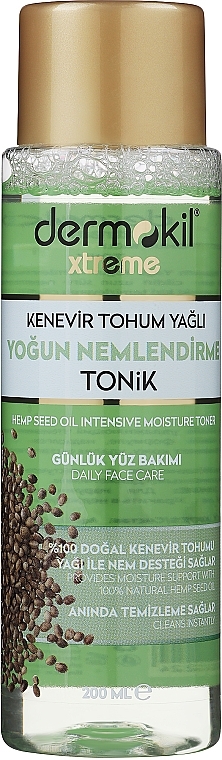 Tonik intensywnie nawilżający Olej z nasion konopi - Dermokil Hemp Seed Oil Intensive Moisture Toner — Zdjęcie N1