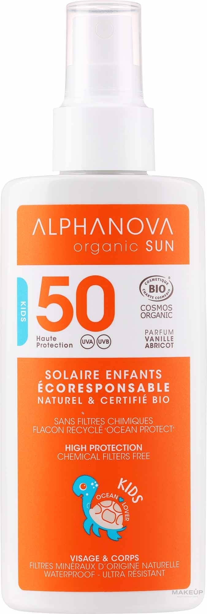 Spray przeciwsłoneczny dla dzieci - Alphanova Sun Kids SPF 50+ — Zdjęcie 125 g