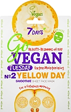 Kup Nawilżająca maseczka do twarzy z ekstraktem z gruszki - 7 Days Go Vegan Tuesday Yellow Day