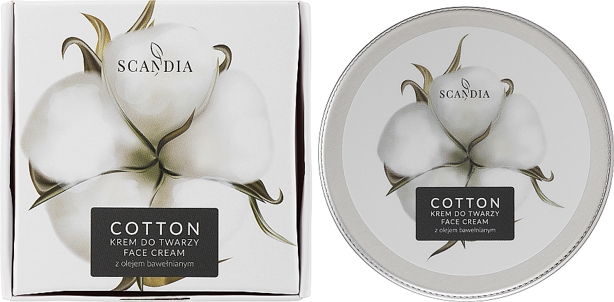 Krem do twarzy z olejem bawełnianym - Scandia Cosmetics Cotton — Zdjęcie N2