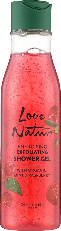 PREZENT! Złuszczający żel pod prysznic Mięta i malina - Oriflame Love Nature Energising Exfoliating Shower Gel — Zdjęcie N1