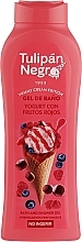 Żel pod prysznic Jogurt i czerwone owoce - Tulipan Negro Intense Bath And Shower Gel Yoghurt With Red Fruits — Zdjęcie N1
