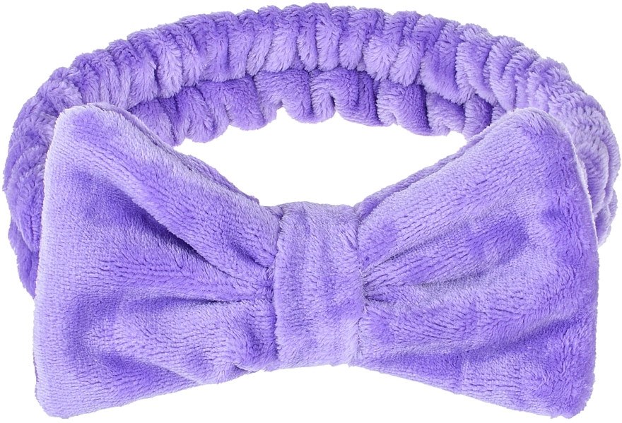 Kosmetyczna opaska do włosów, liliowa Wow Bow - MAKEUP Lilac Hair Band