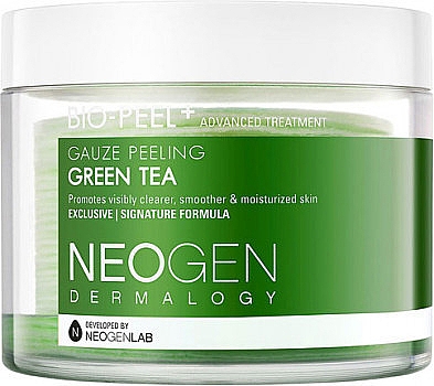 Płatki peelingujące do oczyszczania twarzy z ekstraktem z zielonej herbaty - Neogen Dermalogy Bio Peel Gauze Peeling Green Tea — Zdjęcie N1