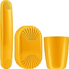 Kup Zestaw turystyczny, żółty - Sanel Comfort II (cup1/pcs + toothbr/case/1pcs + soap/case/1pcs)