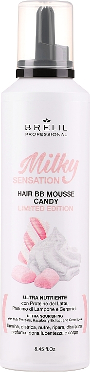 Pianka do włosów - Brelil Milky Sensation Hair BB Mousse Candy Limited Edition  — Zdjęcie N1