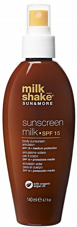 Emulsja do opalania do ciała SPF 15 - Milk Shake Sun & More Sunscreen Milk SPF15 — Zdjęcie N1