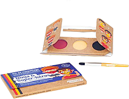 Zestaw do malowania twarzy dla dzieci - Namaki Ninja & Superhero 3-Color Face Painting Kit (f/paint/7,5g + brush/1pc + acc/2pcs) — Zdjęcie N2