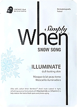 Kup Rozświetlająca maska do twarzy w płachcie do cery zmęczonej - When Simply Snow Song