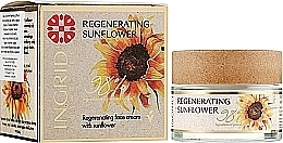 PRZECENA! Regenerujący krem do twarzy ze słonecznikiem - Ingrid Cosmetics Vegan Regenerating Sunflower * — Zdjęcie N2