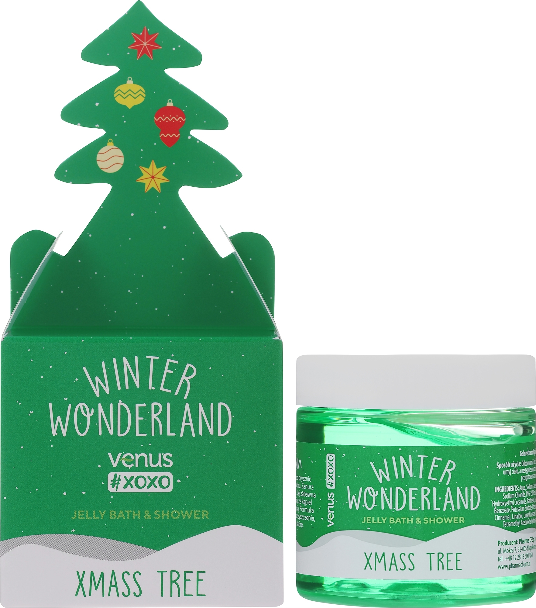 Żel do kąpieli i pod prysznic - Venus Xoxo Winter Wonderland Jelly Bath & Shower Xmas Tree — Zdjęcie 75 ml