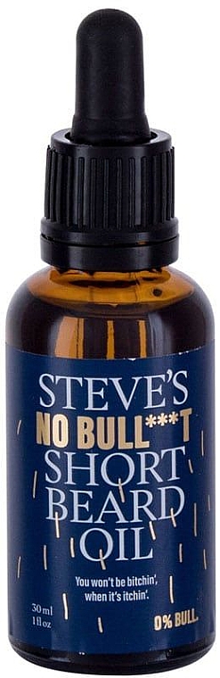 Olejek do zarostu dla mężczyzn - Steve`s No Bull***t Beard Oil For Short Beard — Zdjęcie N1