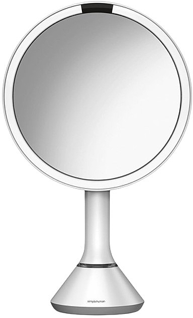 Lustro z podwójnym oświetleniem LED i 5-krotnym powiększeniem - Simplehuman Dual LED Light Sensor Makeup Mirror White — Zdjęcie N1