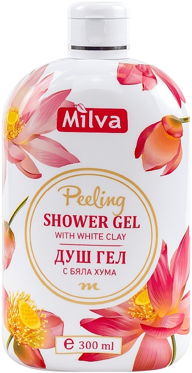 Żel pod prysznic z białą glinką kaolinową - Milva Peeling Shower Gel With White Kaolin Clay — Zdjęcie N1