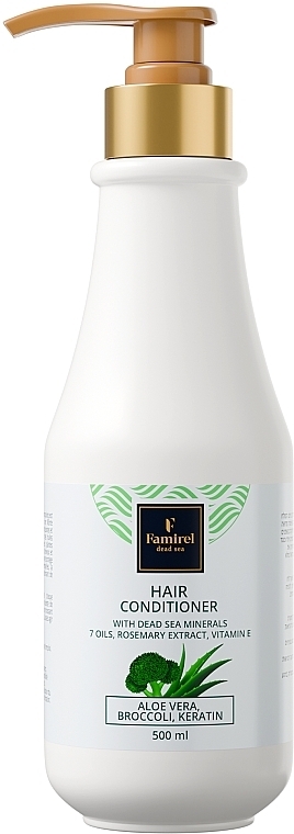 Odżywka z ekstraktem z brokułów, aloesem, rozmarynem i keratyną - Famirel Aloe Vera, Broccoli, Keratin Hair Conditioner — Zdjęcie N1