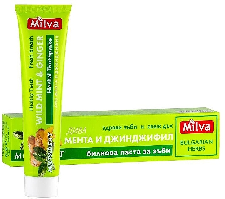 Pasta do zębów z miętą i imbirem - Milva Wild Mint & Ginger Toothpaste — Zdjęcie N1