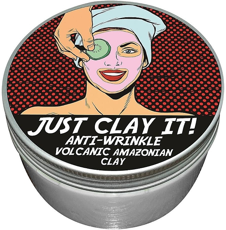 Czarna glinka wulkaniczna do twarzy, przeciwzmarszczkowa - New Anna Cosmetics Just Clay It! — Zdjęcie N1