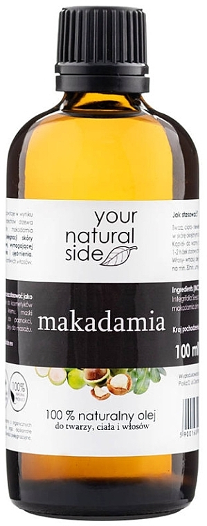 Naturalny olej makadamia - Your Natural Side Makadamia Organic Oil — Zdjęcie N1