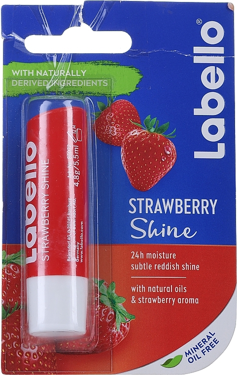 PRZECENA!  Truskawkowy balsam do ust - Labello Lip Care Strawberry Shine Lip Balm * — Zdjęcie N2