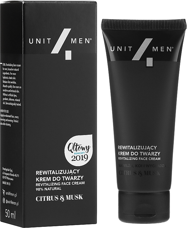 Rewitalizujący krem do twarzy dla mężczyzn - Unit4Men Citrus & Musk — Zdjęcie N1