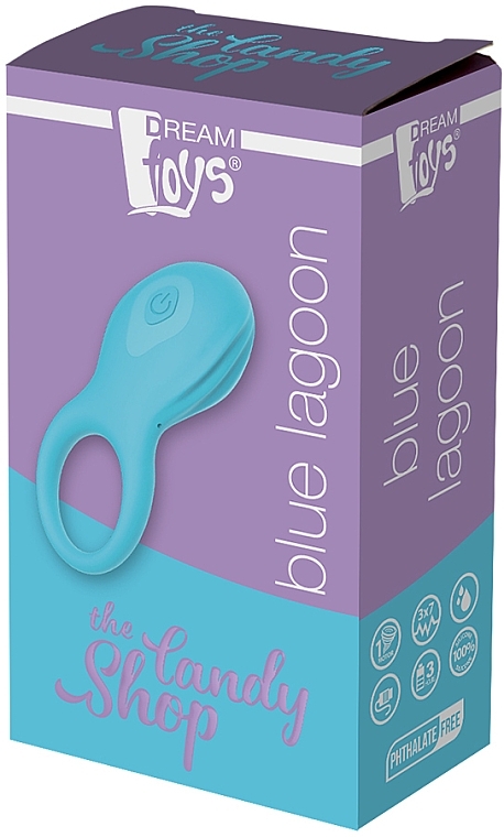Wibrujący pierścień na penisa - Dream Toys The Candy Shop Blue Lagoon — Zdjęcie N4