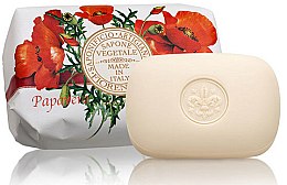 Naturalne mydło w kostce Mak - Saponificio Artigianale Fiorentino Poppy Sapone Vegetale Soap — Zdjęcie N1