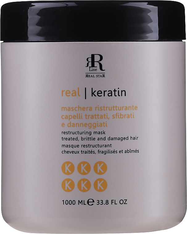 Odbudowująca maska do włosów z keratyną - RR Line Keratin Star