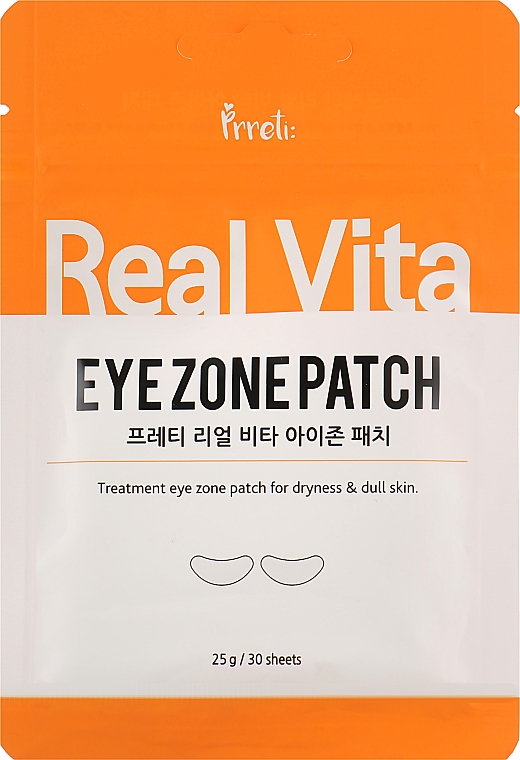 Hydrożelowe płatki pod oczy z witaminą C - Prreti Real Vita Eye Zone Patch