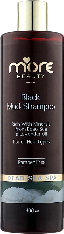 Błotny szampon do włosów z Morza Martwego - More Beauty Black Mud Shampoo — Zdjęcie N1
