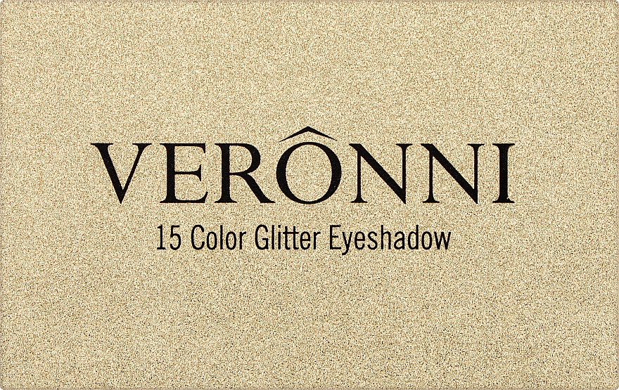 Profesjonalna paleta brokatowych cieni do powiek, 15 kolorów - Veronni — Zdjęcie N1
