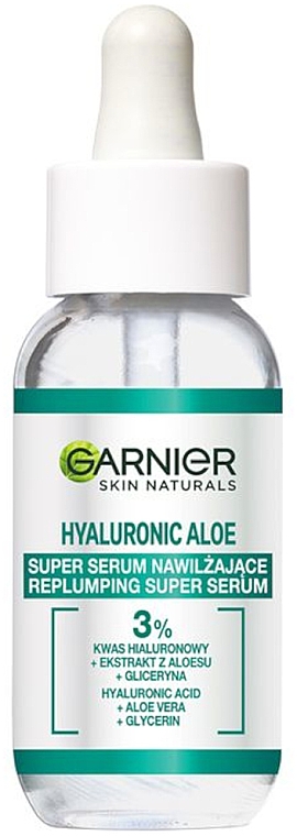 Super serum nawilżające z kwasem hialuronowym i ekstraktem z aloesu - Garnier Skin Naturals Hyaluronic Aloe Serum — Zdjęcie N1