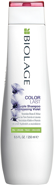 Fioletowy szampon do neutralizacji żółtych i miedzianych odcieni włosów - Biolage Color Last Purple Shampoo