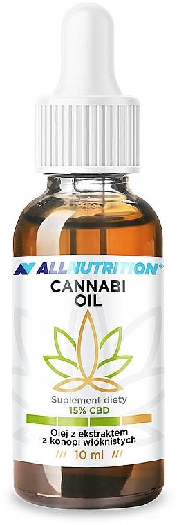 Olej z ekstraktu z konopi - Allnutrition Cannabi Oil 15% CBD (opakowanie tekturowe) — Zdjęcie N1