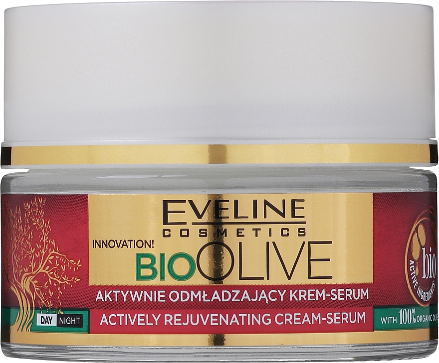 Aktywnie odmładzający krem-serum - Eveline Cosmetics Bio Olive — Zdjęcie N2