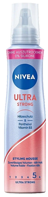 Pianka do włosów - Nivea Hair Care Styling Mousse Ultra Strong  — Zdjęcie N1