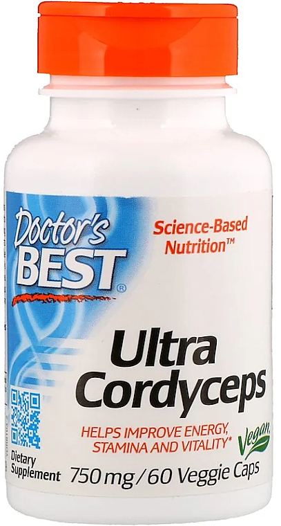 Suplement diety Ultra Cordyceps w kapsułkach, 750 mg - Doctor's Best — Zdjęcie N1