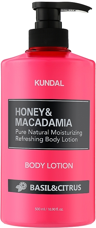Balsam do ciała Bazylia i cytrusy - Kundal Honey & Macadamia Body Lotion Basil & Citrus  — Zdjęcie N1