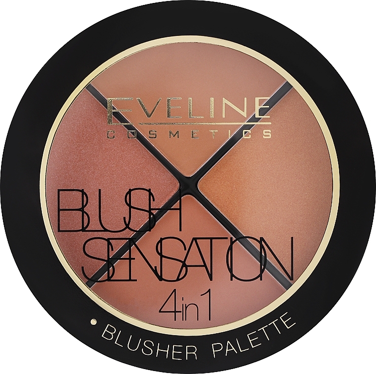 Paleta róży 4 w 1 - Eveline Cosmetics Blush Sensation — Zdjęcie N2