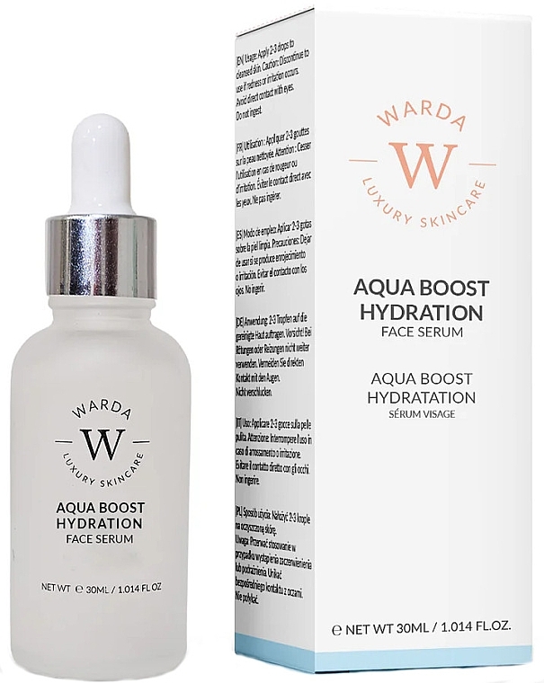 Serum do twarzy z kwasem hialuronowym - Warda Aqua Boost Hydration Face Serum — Zdjęcie N1