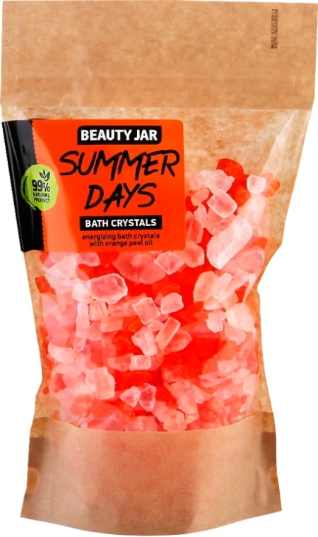 Orzeźwiające kryształki do kąpieli z olejem ze skórki pomarańczowej - Beauty Jar Summer Days Energizing Bath Crystals with Orange Peel Oil