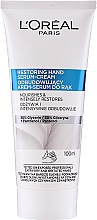 Odbudowujący krem-serum do rąk Tauryna roślinna + drzewo tara - L'Oreal Paris Dermo Restoring Hand Serum-Cream — Zdjęcie N1