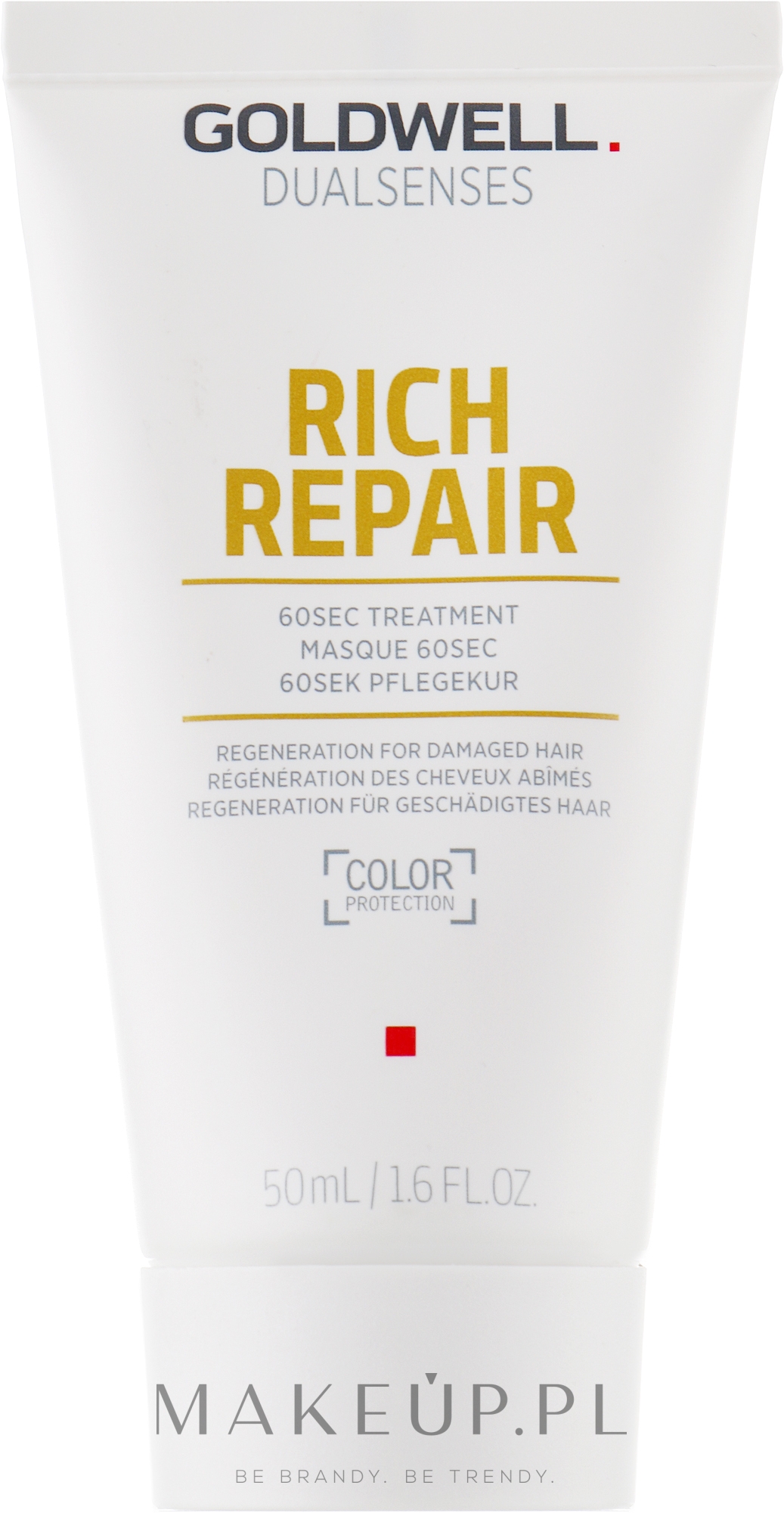 Maska regenerująca do włosów zniszczonych - Goldwell Dualsenses Rich Repair 60Sec Treatment — Zdjęcie 50 ml