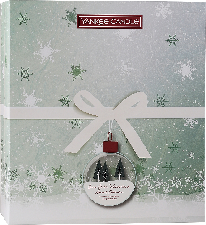 Kalendarz adwentowy - Yankee Candle Snow Globe Wonderland Advent Calendar Book (candle/12x37g + candle/12x9.8g + candlestick) — Zdjęcie N1