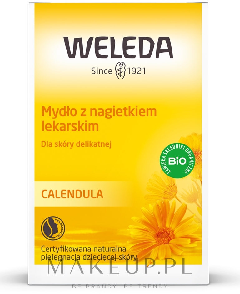 Nagietkowe mydło roślinne w kostce - Weleda Calendula Soap — Zdjęcie 100 g