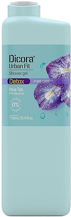 Żel pod prysznic Niebieska herbata - Dicora Urban Fit Detox Blue Tea Shower Gel — Zdjęcie N1