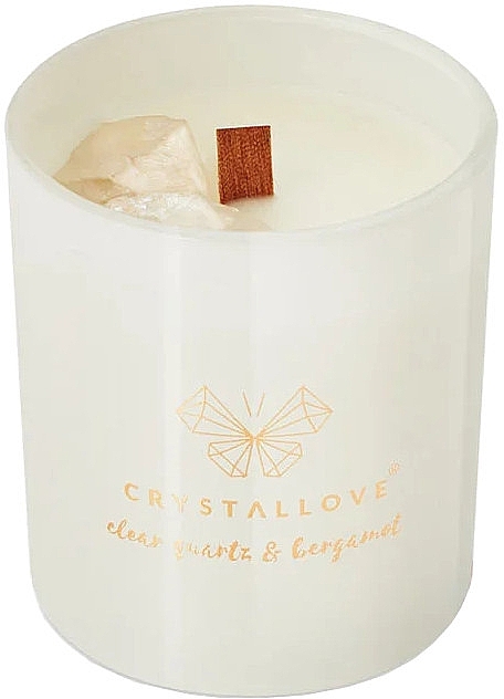 Świeca sojowa z kryształem górskim i bergamotką - Crystallove Soy Candle With Rock Crystal & Bergamot — Zdjęcie N1