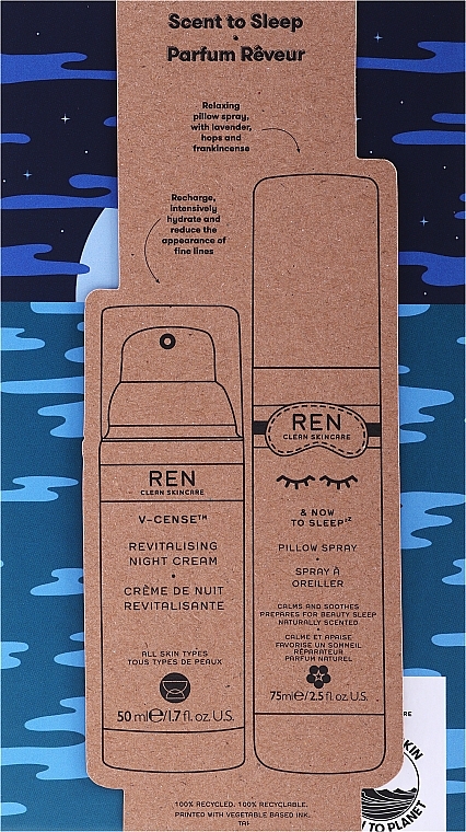 Zestaw - Ren Scent To Sleep Gift Set (spray/75ml + cr/50ml) — Zdjęcie N1