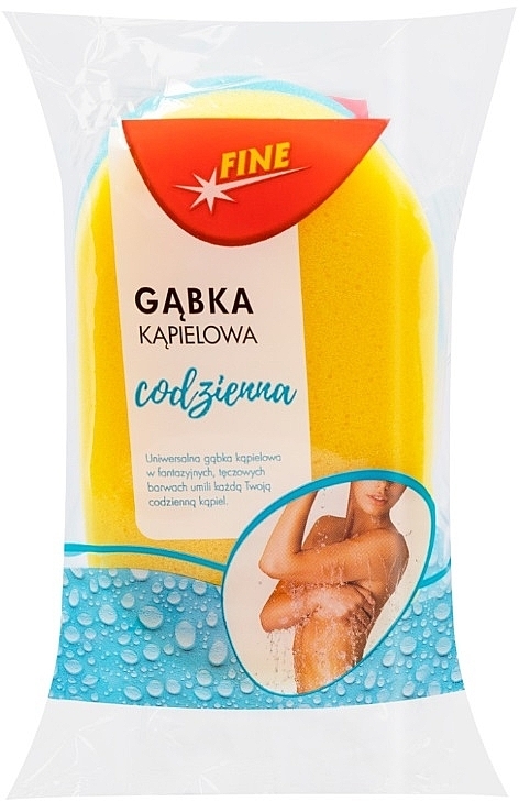 Gąbka do kąpieli, żółto-niebieska - Fine Codziena — Zdjęcie N2