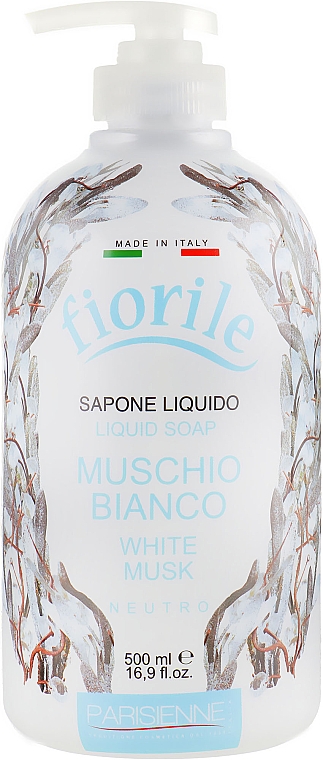 Mydło w płynie Białe piżmo - Parisienne Italia Fiorile White Musk Liquid Soap — Zdjęcie N1